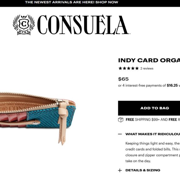 NEW Consuela Indy Card Organizer - Picture 3 of 9